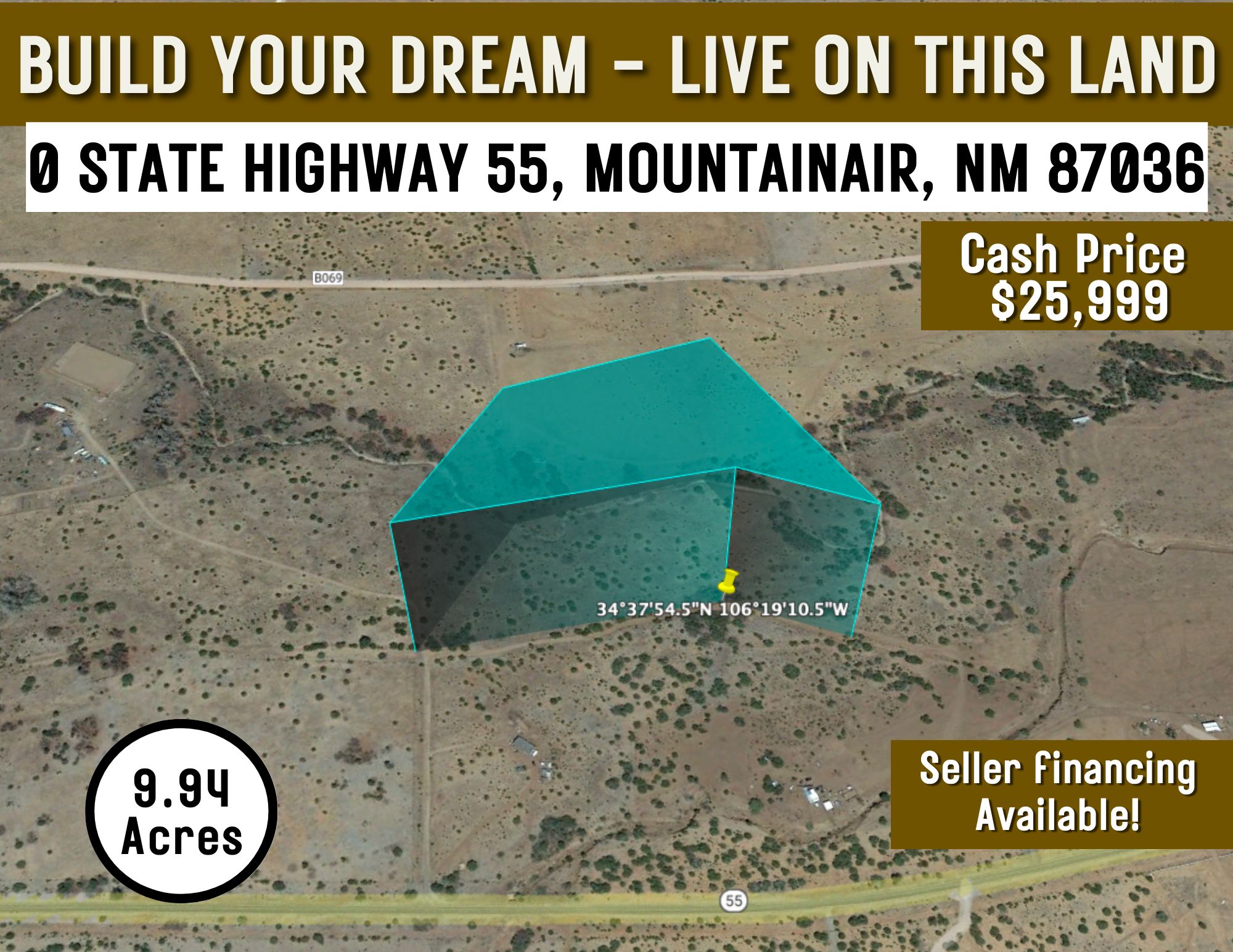 9.94 Acres, 0 STATE HIGHWAY 55, Mountainair, NM 87036 Land and Farm