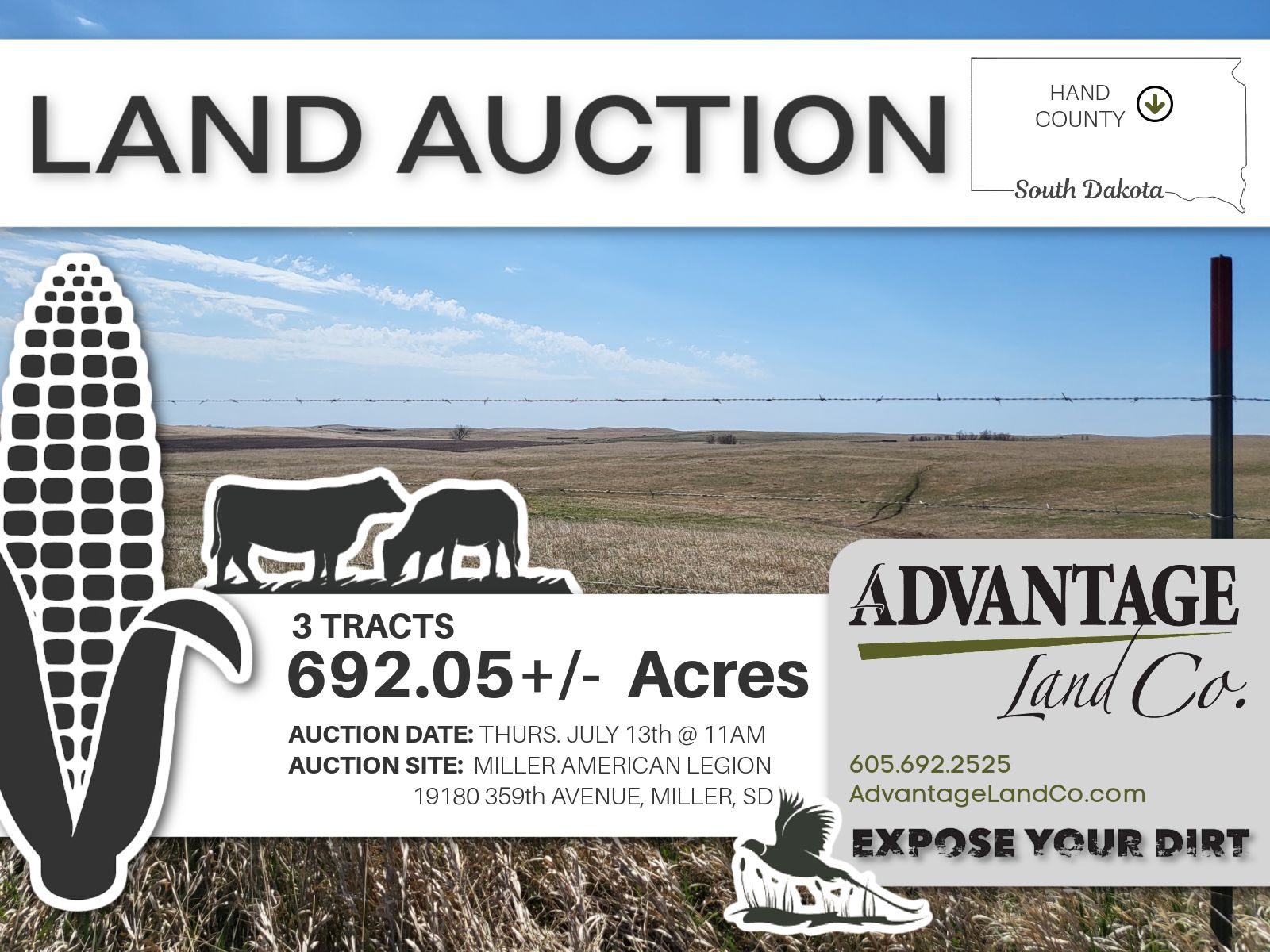 692.05 Acres, Polo, SD 57467 Land and Farm