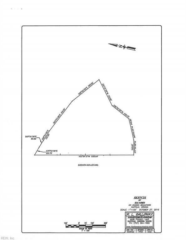 12.62 Acres, 12+ AC Godwin Boulevard, Suffolk, VA 23434 Land and Farm
