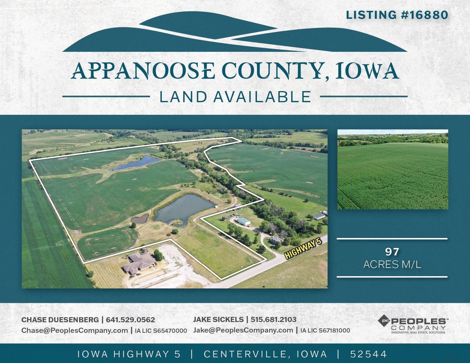 97 Acres, Iowa Highway 5, Centerville, IA 52544 Land and Farm