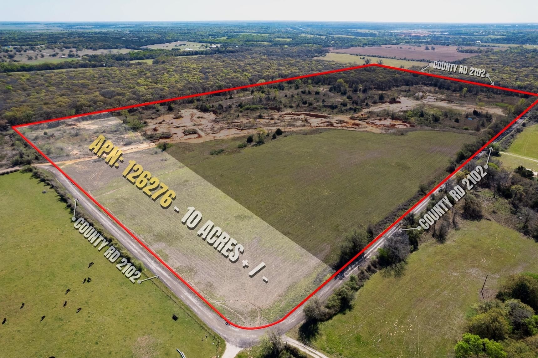 10.05 Acres, County Road 2102, Whitney, TX 76692 Land and Farm