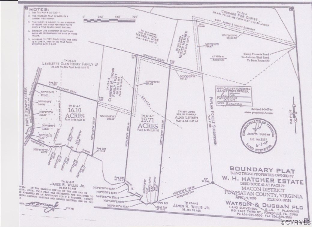 16.1 Acres, 00 Camp Crusade Rd, Powhatan, VA 23139 Land and Farm