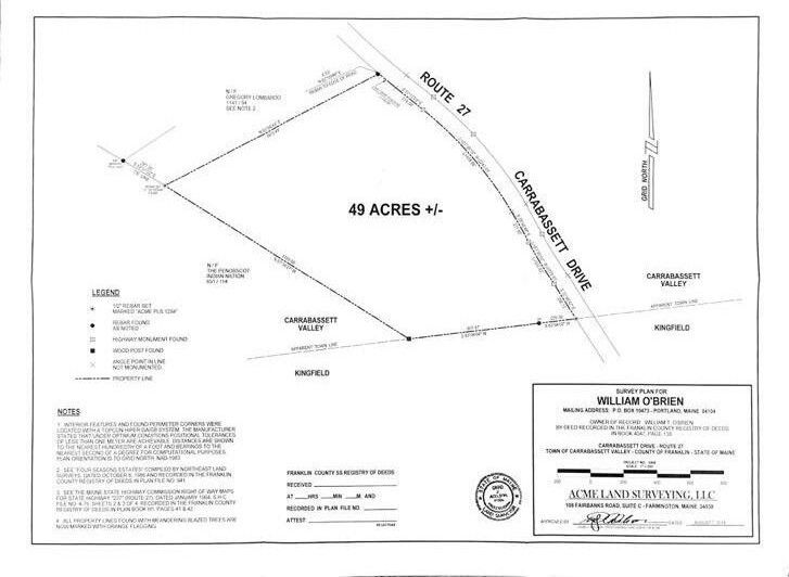 48 Acres, 1005 Carrabassett Drive, Kingfield, ME 04947 Land and Farm