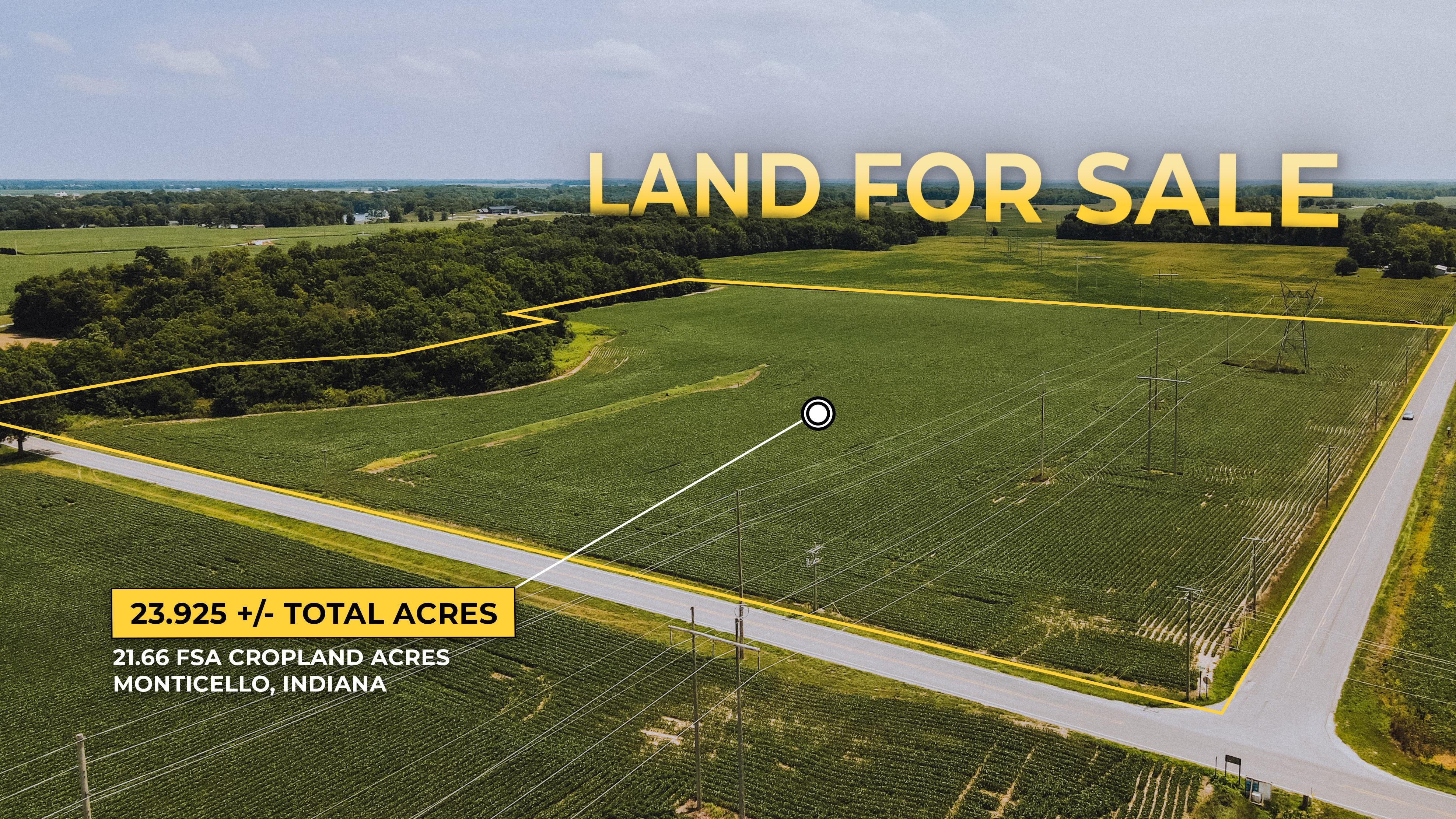 23.93 Acres, 5697 South Springboro Road, Monticello, IN 47960 Land
