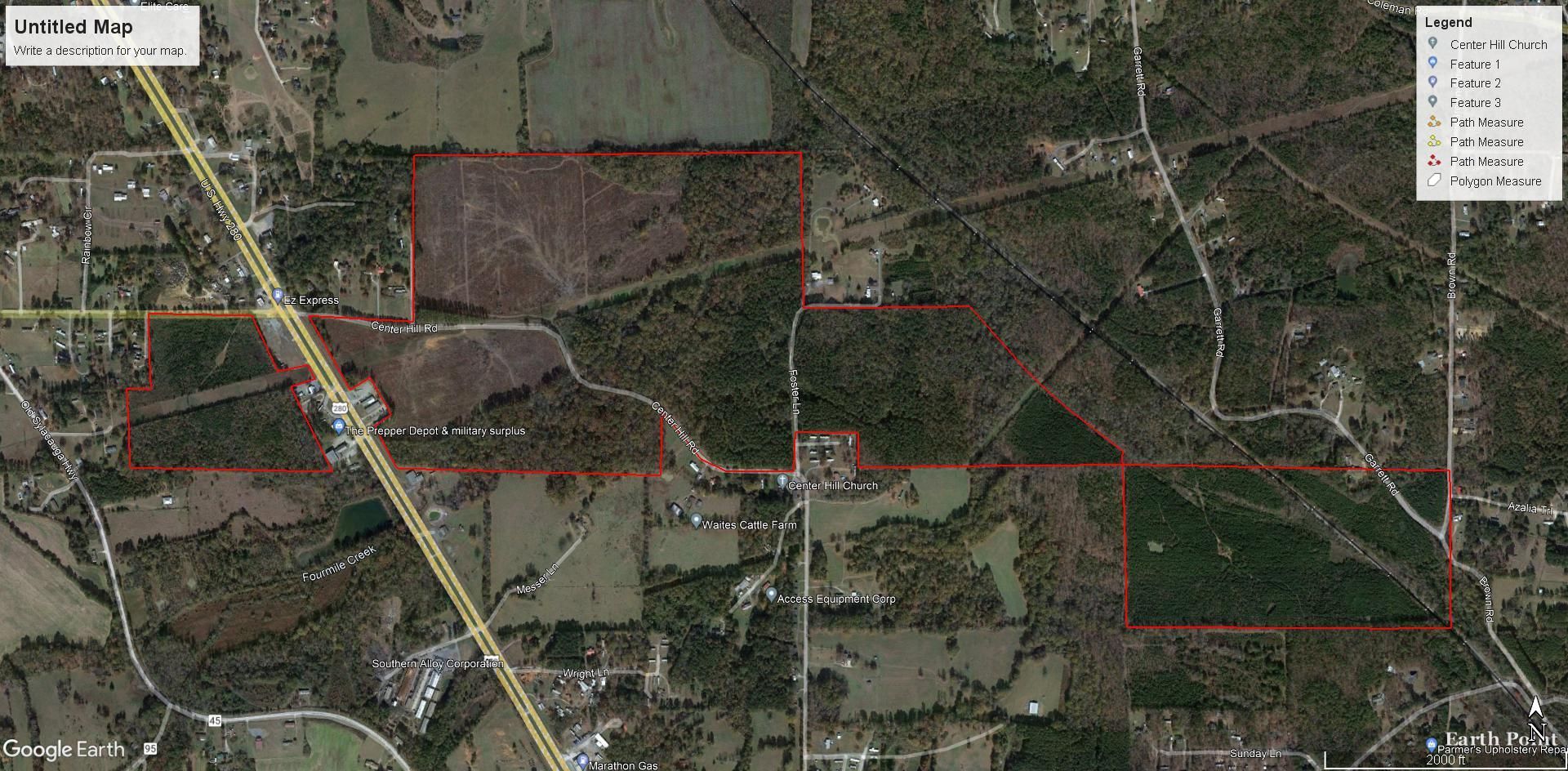 372 Acres, Center Hill Road, Childersburg, AL 35150 Land and Farm