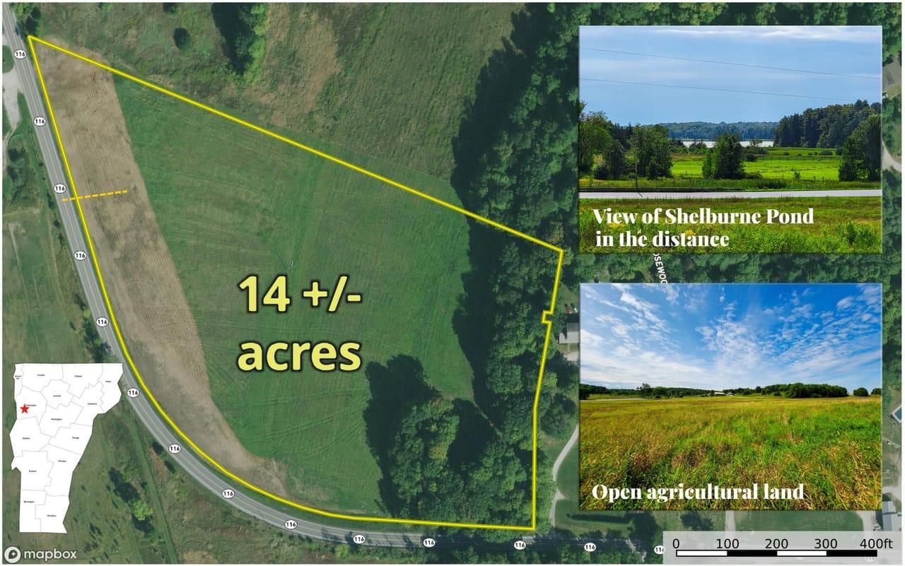 14 Acres, 4805 Hinesburg Road, Shelburne, VT 05482 Land and Farm
