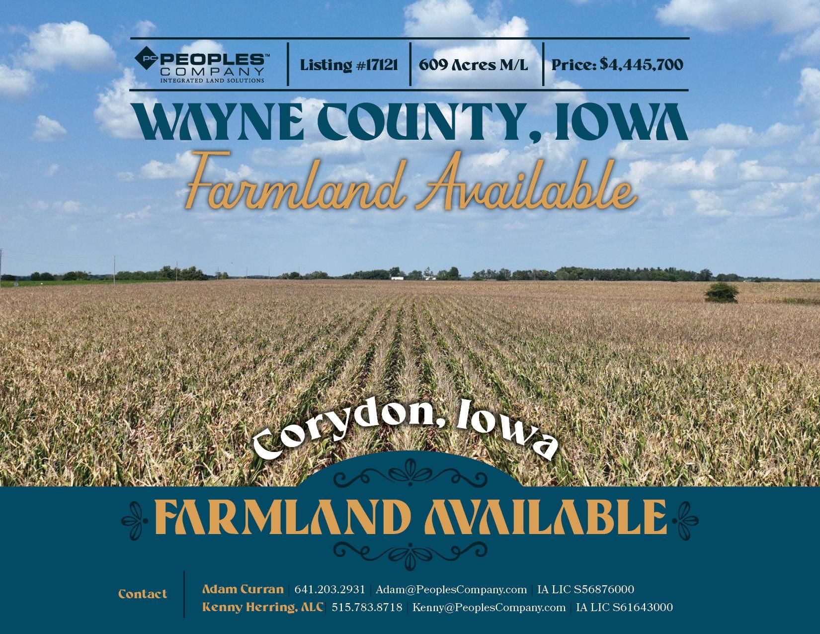 Newton Road, Corydon, IA 50060 MLS 682073 Land and Farm