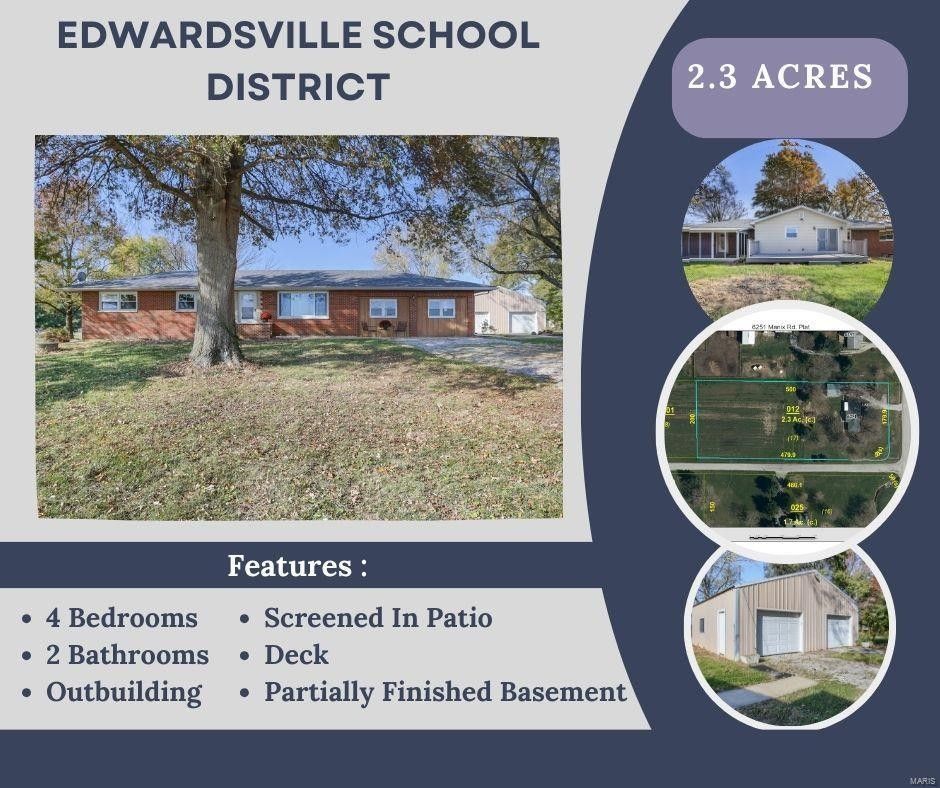 2.3 Acres, 6251 Manix Road, Edwardsville, IL 62025 Land and Farm