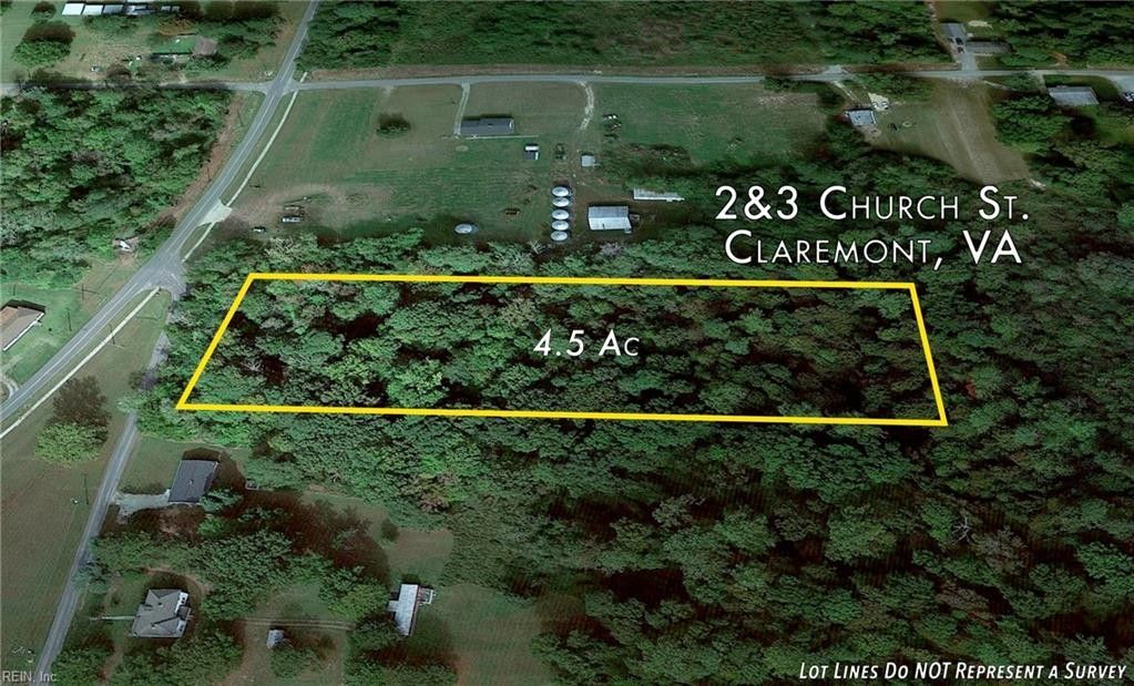 4.5 Acres, 2&3 Church Street, Claremont, VA 23899 Land and Farm