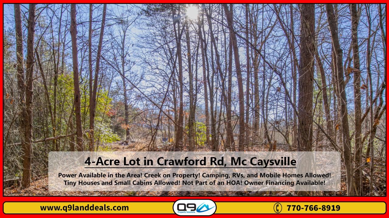 Crawford Lane, Mccaysville, GA 30555 Land and Farm