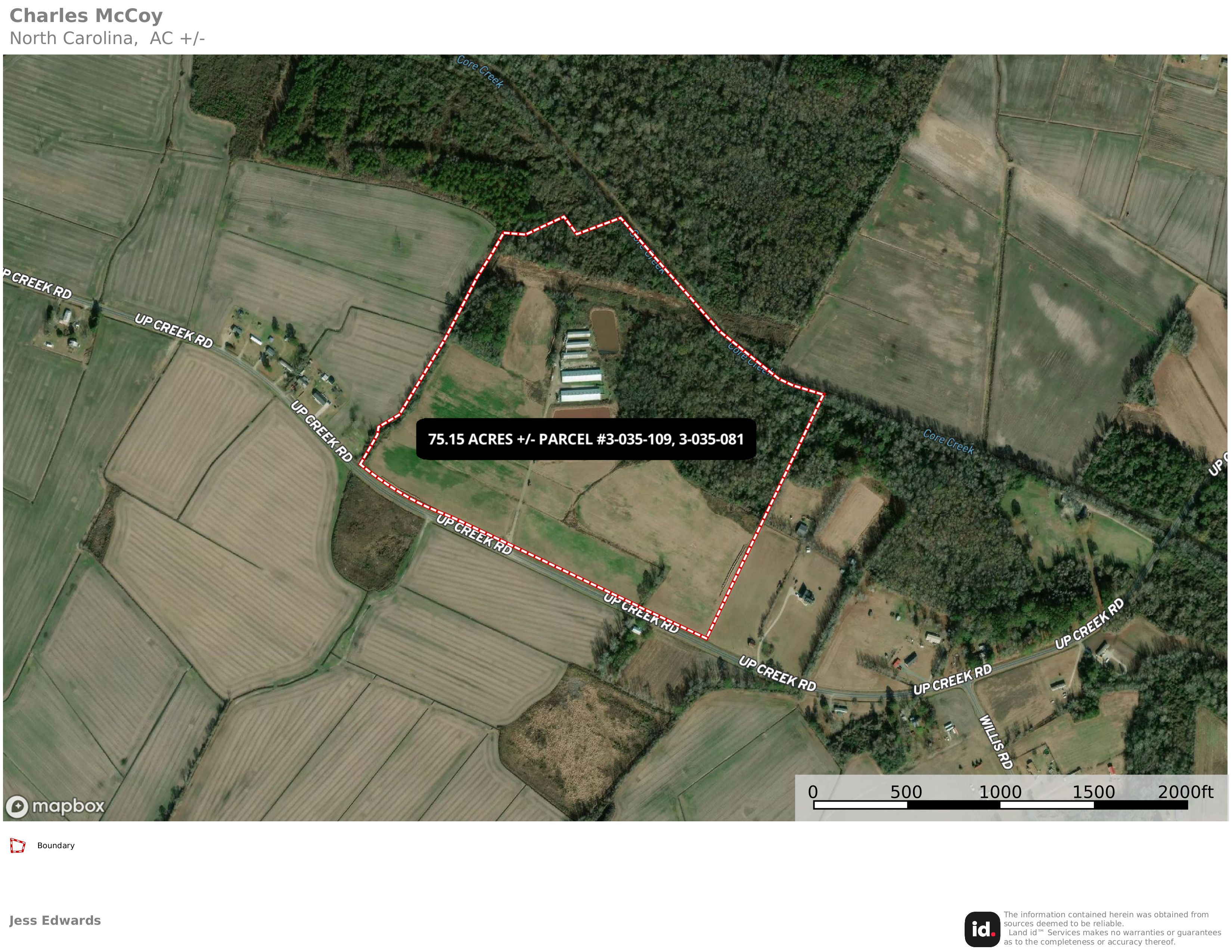 955 Up Creek Road, Cove City, NC 28523 Land and Farm