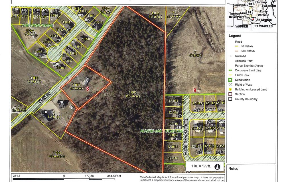 13.26 acres, Moscow Mills, MO, Property ID 10245639 Land and Farm