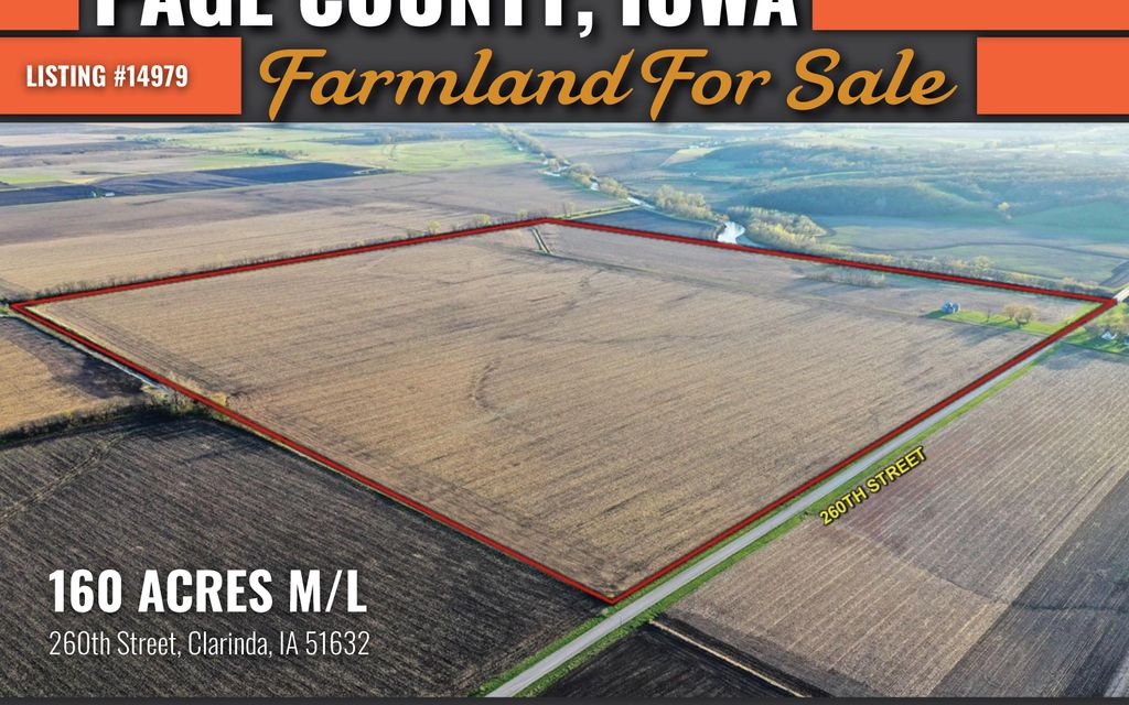 160 acres, Clarinda, IA, Property ID 10547606 Land and Farm
